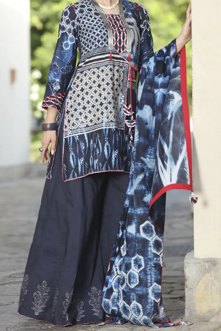 Blue Lawn 2Pc Unstitched - Alp-598 1