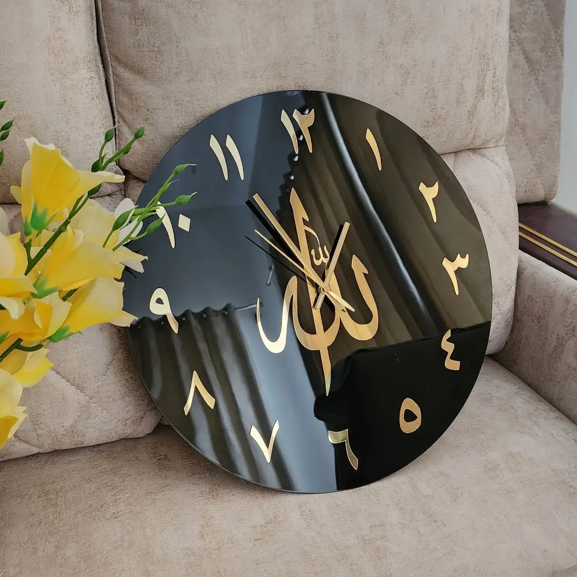 Allah Name Wall Clock Acrylic Material - Islamic Wall Clock 1
