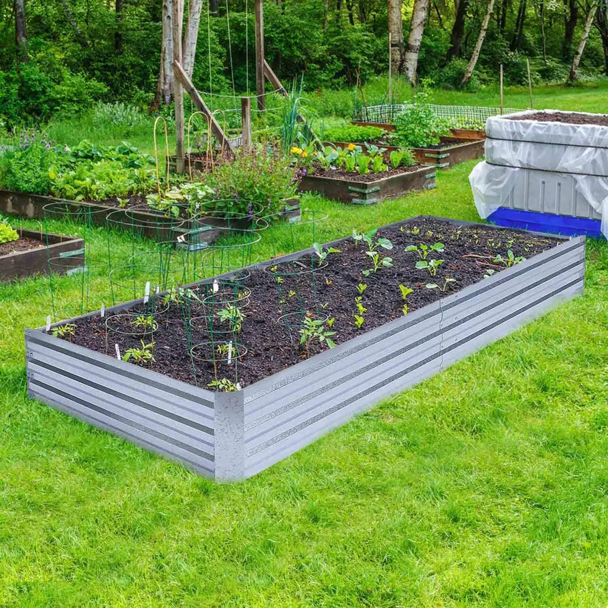 Heavy Duty Raised Garden Bed Planter Elevated Box - 8Ft X 4Ft X 1Ft 1