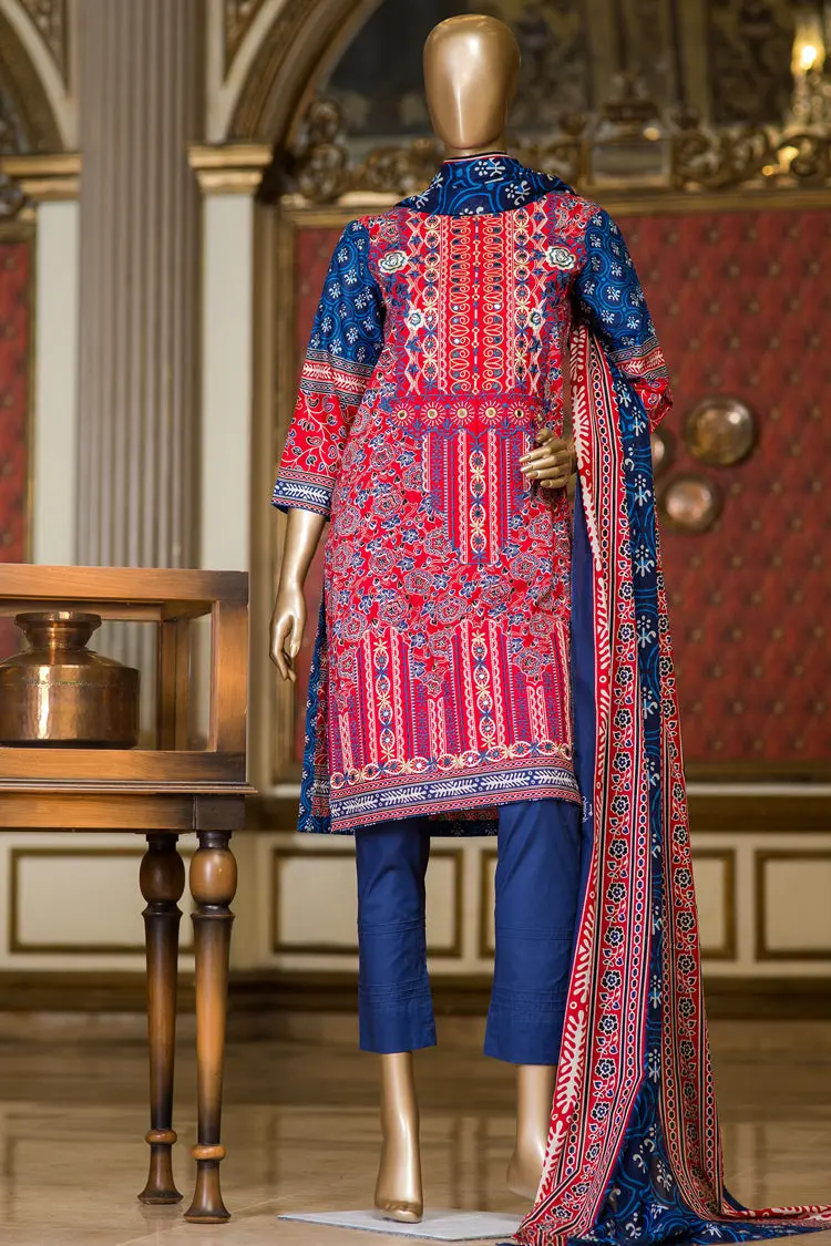Red Lawn 3Pc Unstitched - Alp-190A 1