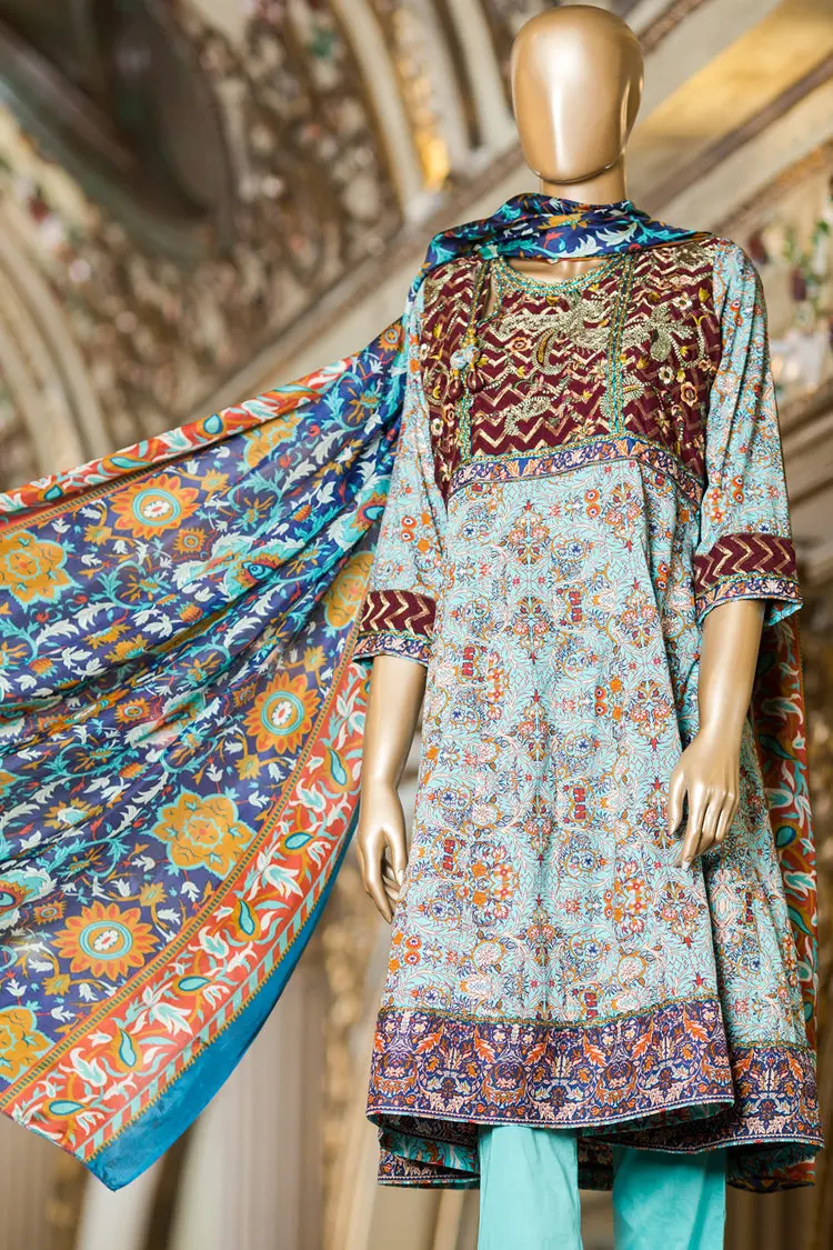 Sky Blue 3Pc Unstitched - Alp-206 1