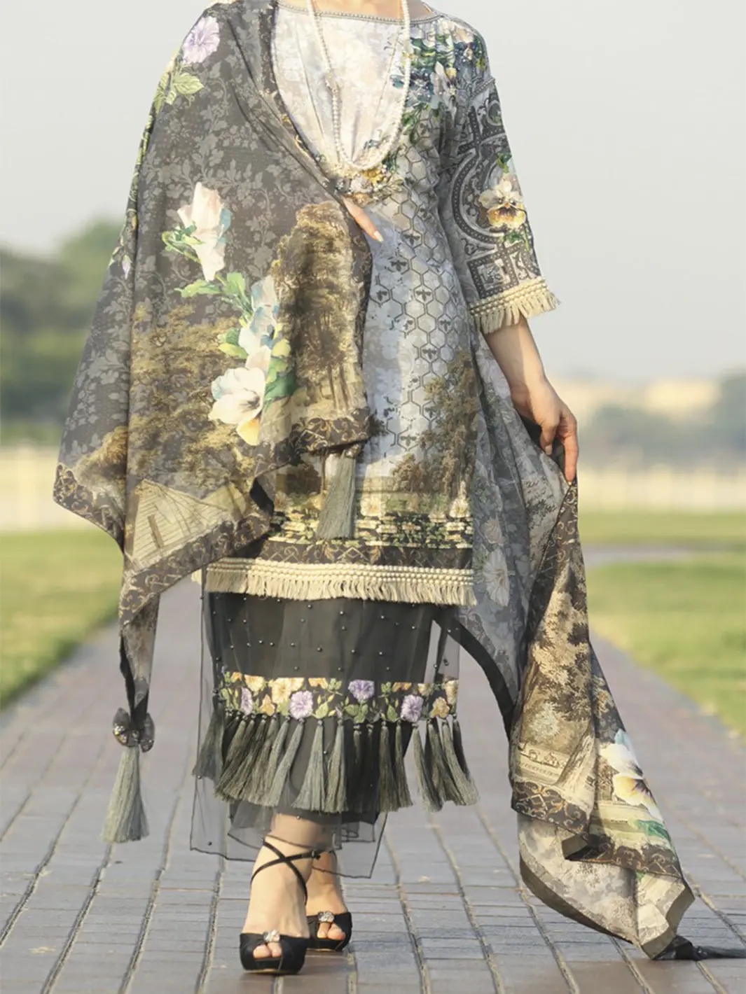 Grey 2Pc Unstitched - Alp-2Ps-600 1