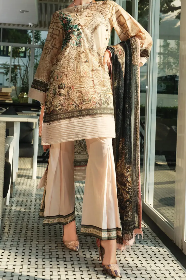 Beige Lawn 3Pc Unstitched - Alp-629 1