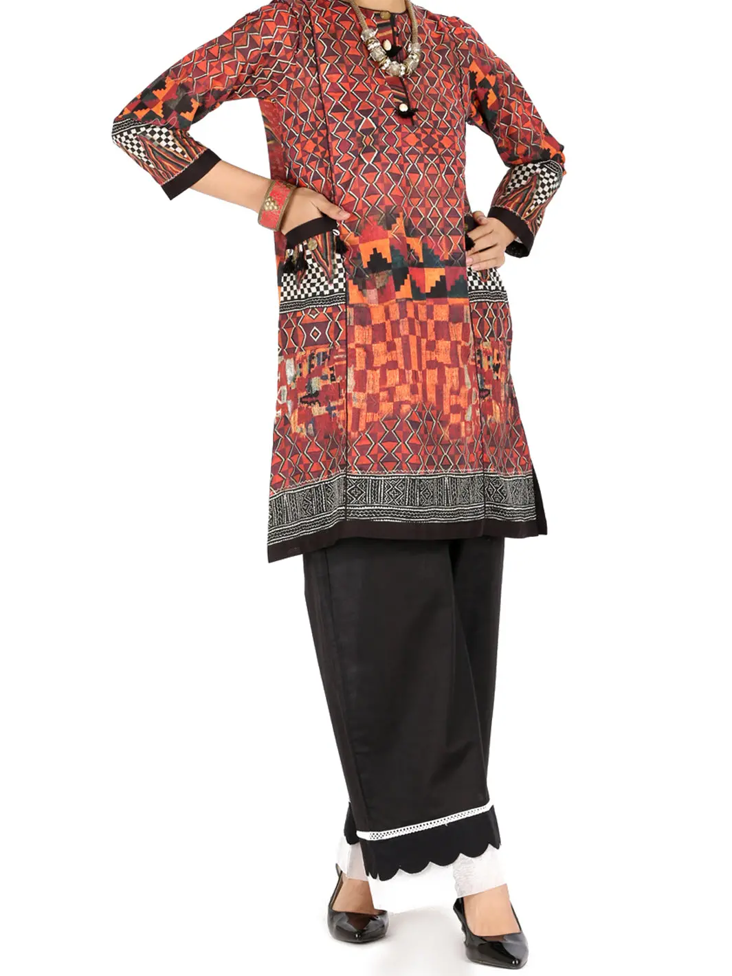 Red Lawn Tunic - Lk-661 1