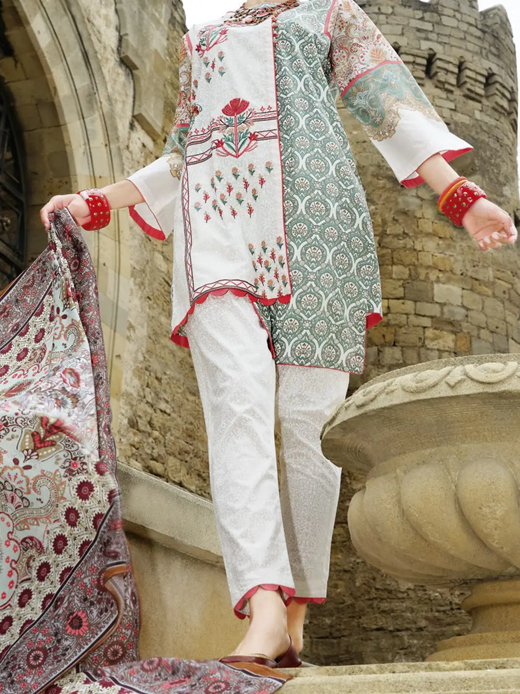 Mint Green Lawn 3Pc Stitched - Alp-670 1