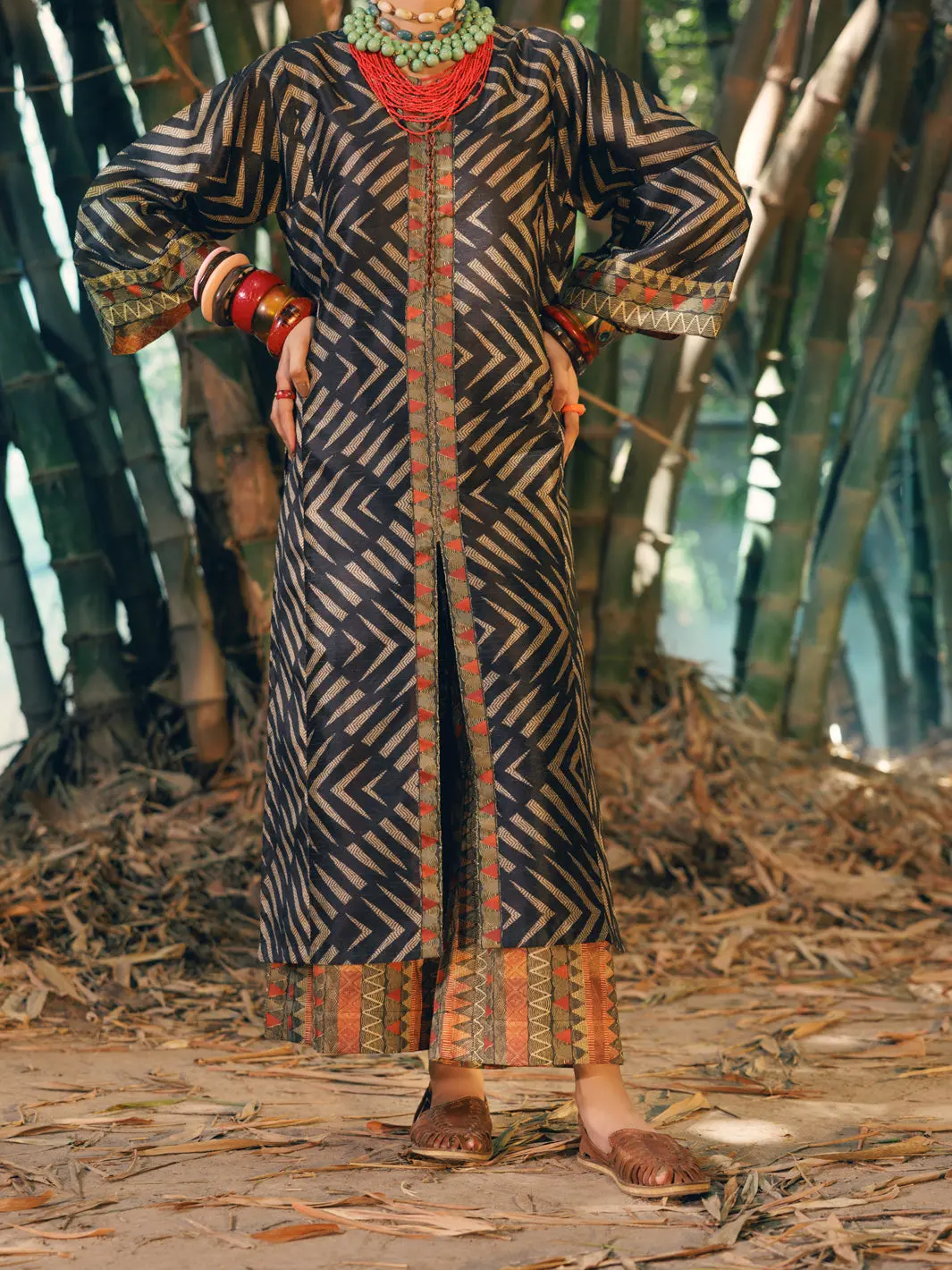Black Raw Silk 2Pc Stitched - Awp-2Ps-Lks-679 1