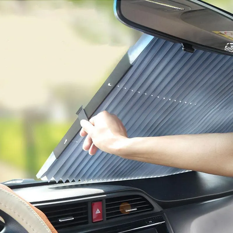 Retractable Car Windshield Sun Shade Cover 1