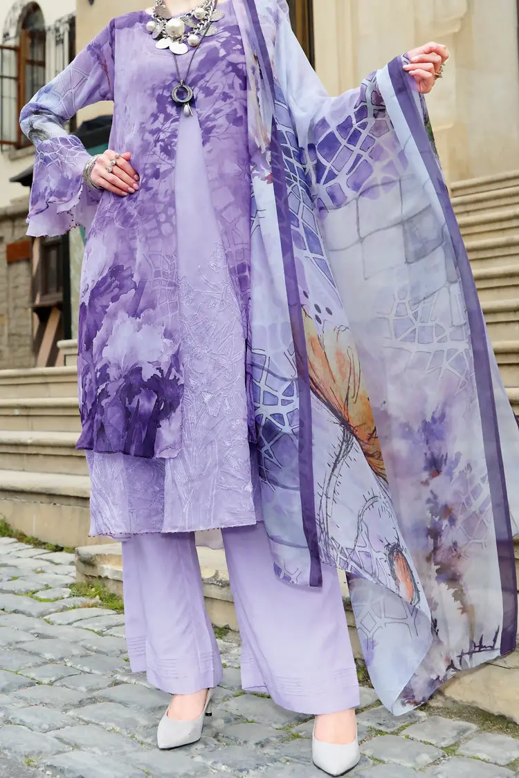 Purple Chiffon 3Pc Stitched - Alp-686 1