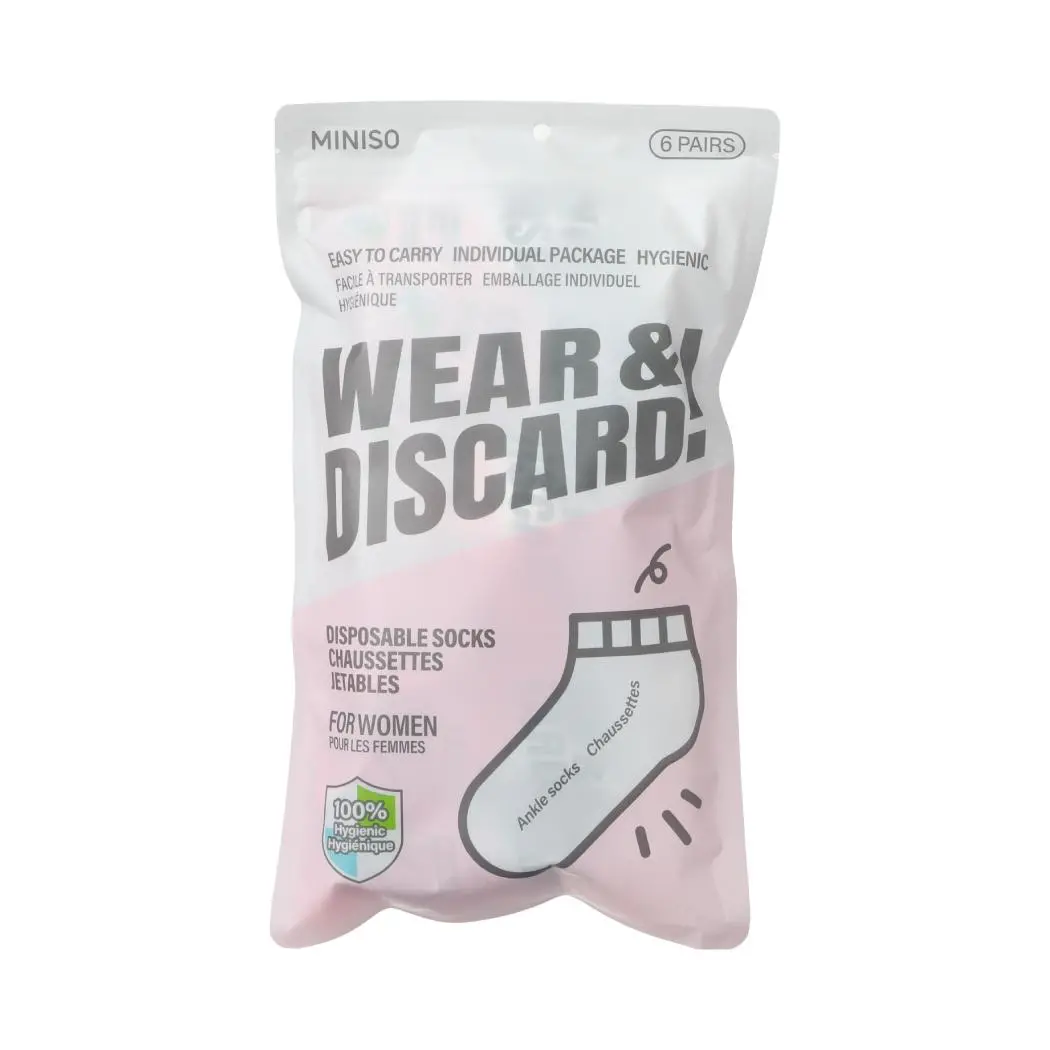 Women's Disposable Ankle Socks (6 Pairs) 1