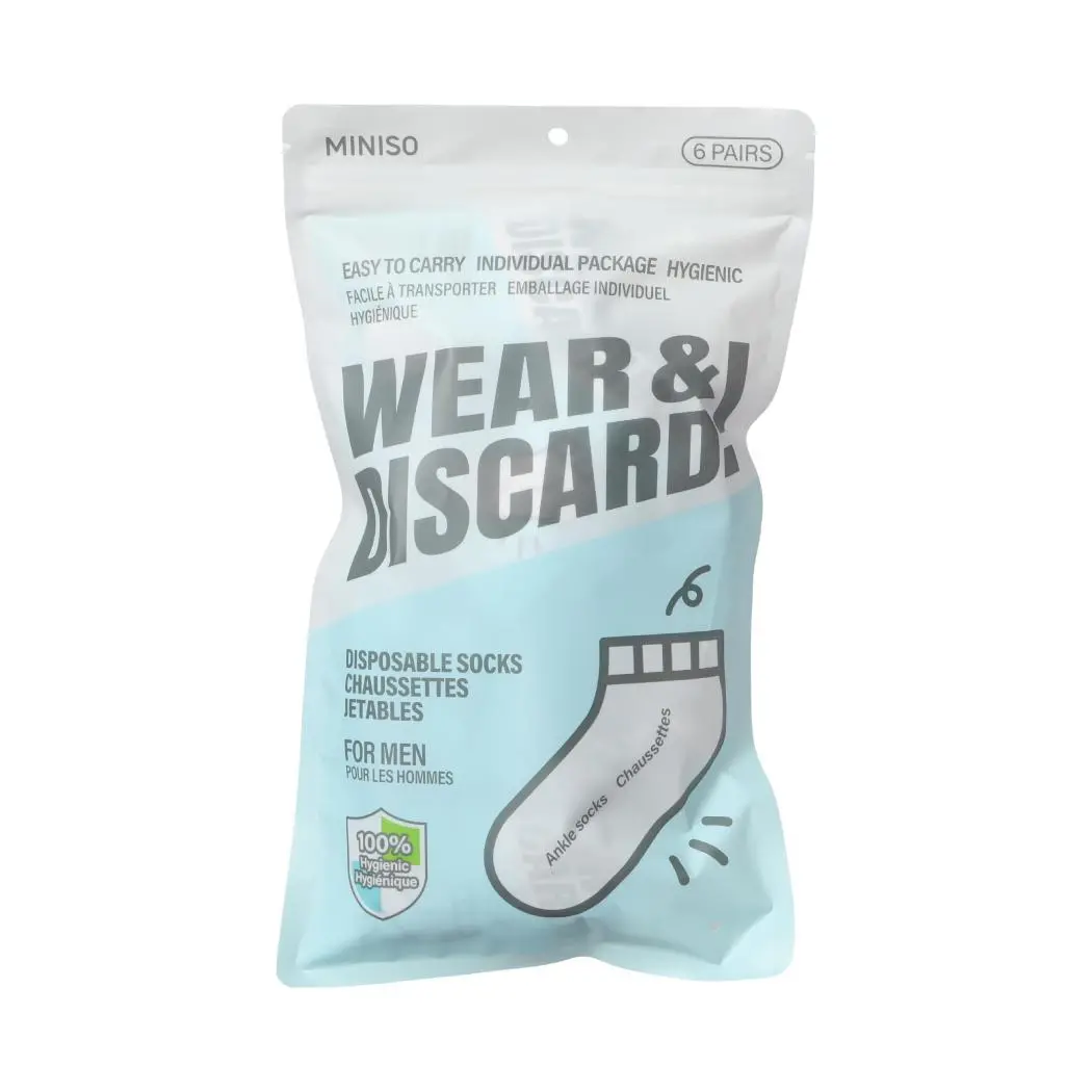 Men's Disposable Ankle Socks (6 Pairs) 1