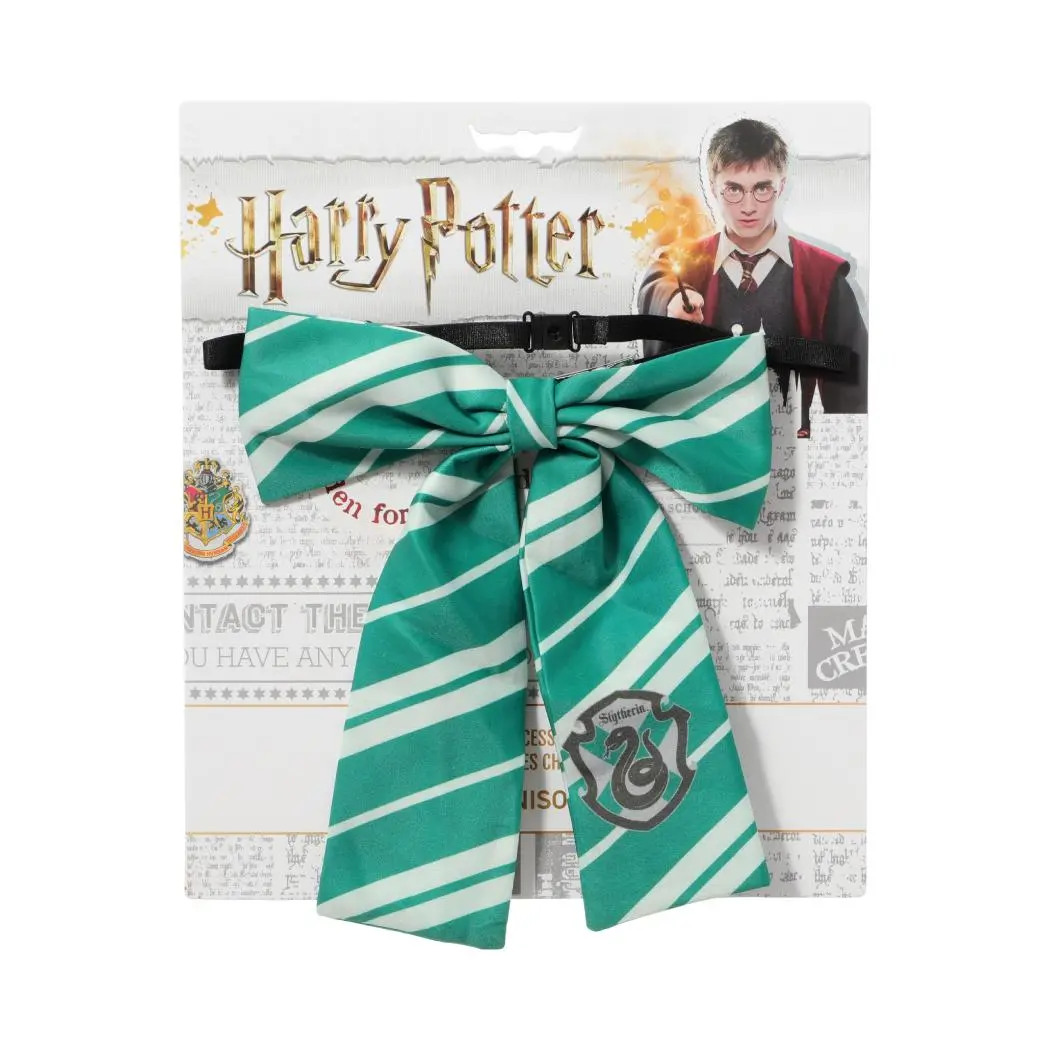 Harry Potter Badge Bow Tie & Hair Clip (Slytherin) 1