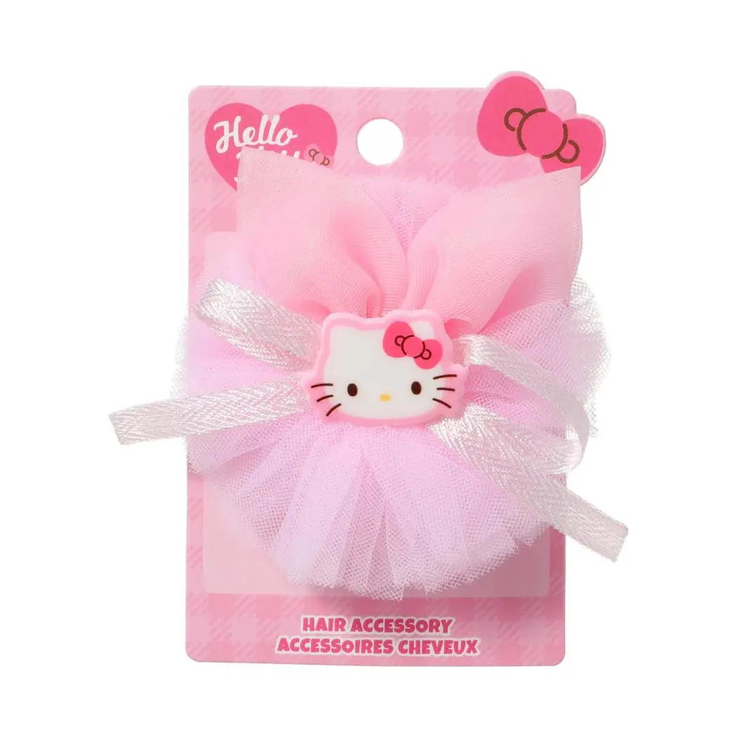 Sanrio Characters Pink Collection Tulle Hair Clip (Hello Kitty) 1