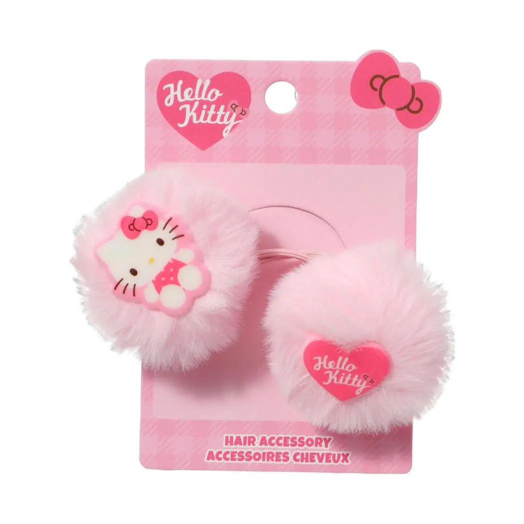 Sanrio Characters Pink Collection Pom-Pom Hair Tie (Hello Kitty) 1