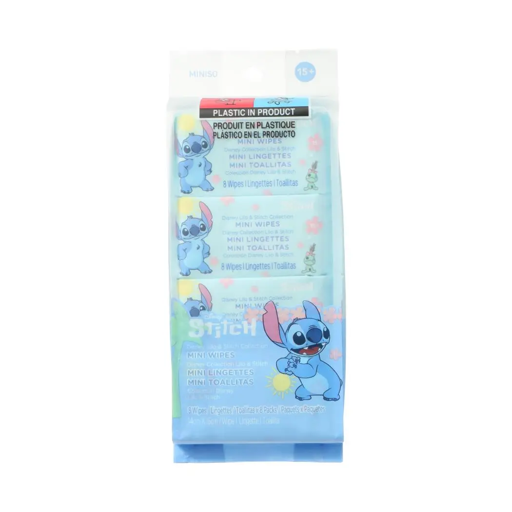 Disney Lilo & Stitch Collection Mini Wipes (8 Wipes×8 Packs) 1
