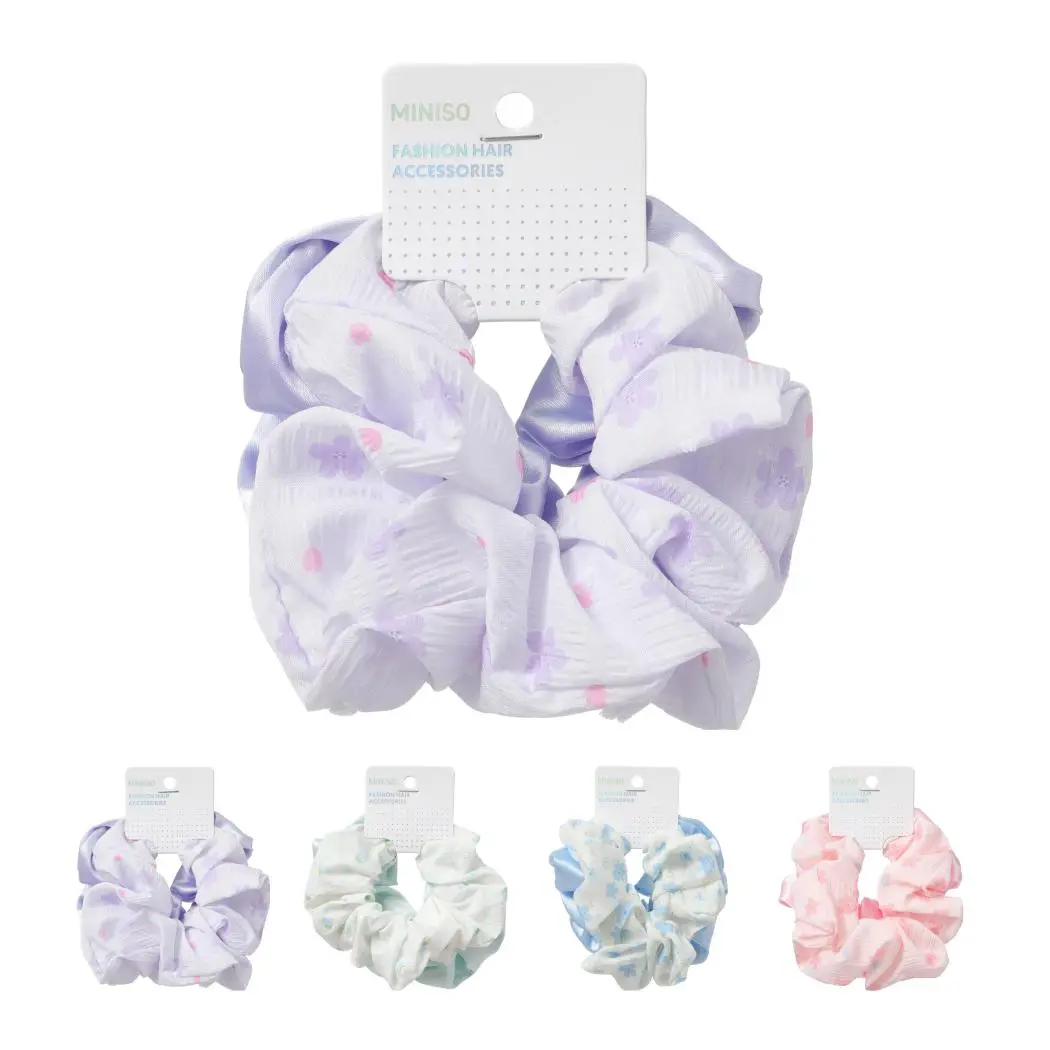 Fashion Series Floral Hair Scrunchies (2 Pcs) 1