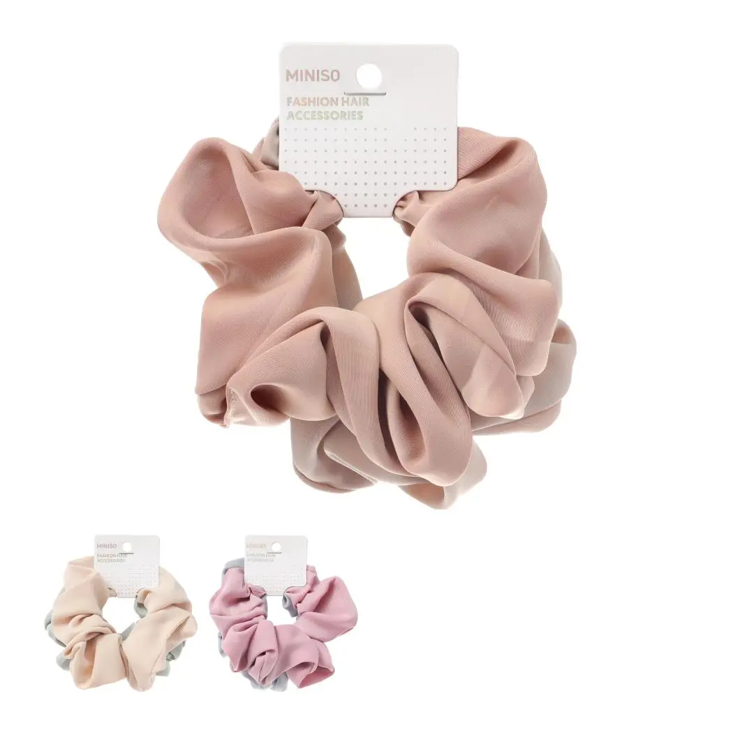 Fashion Series Satiny Hair Scrunchies (2 Pcs) 1