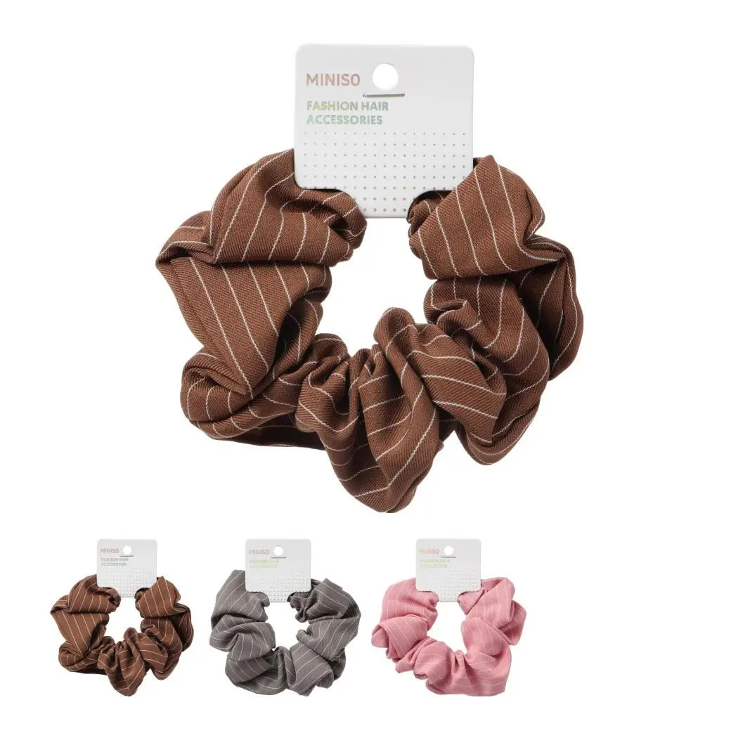 Fashion Series Striped Hair Scrunchie (1 Pc) 1