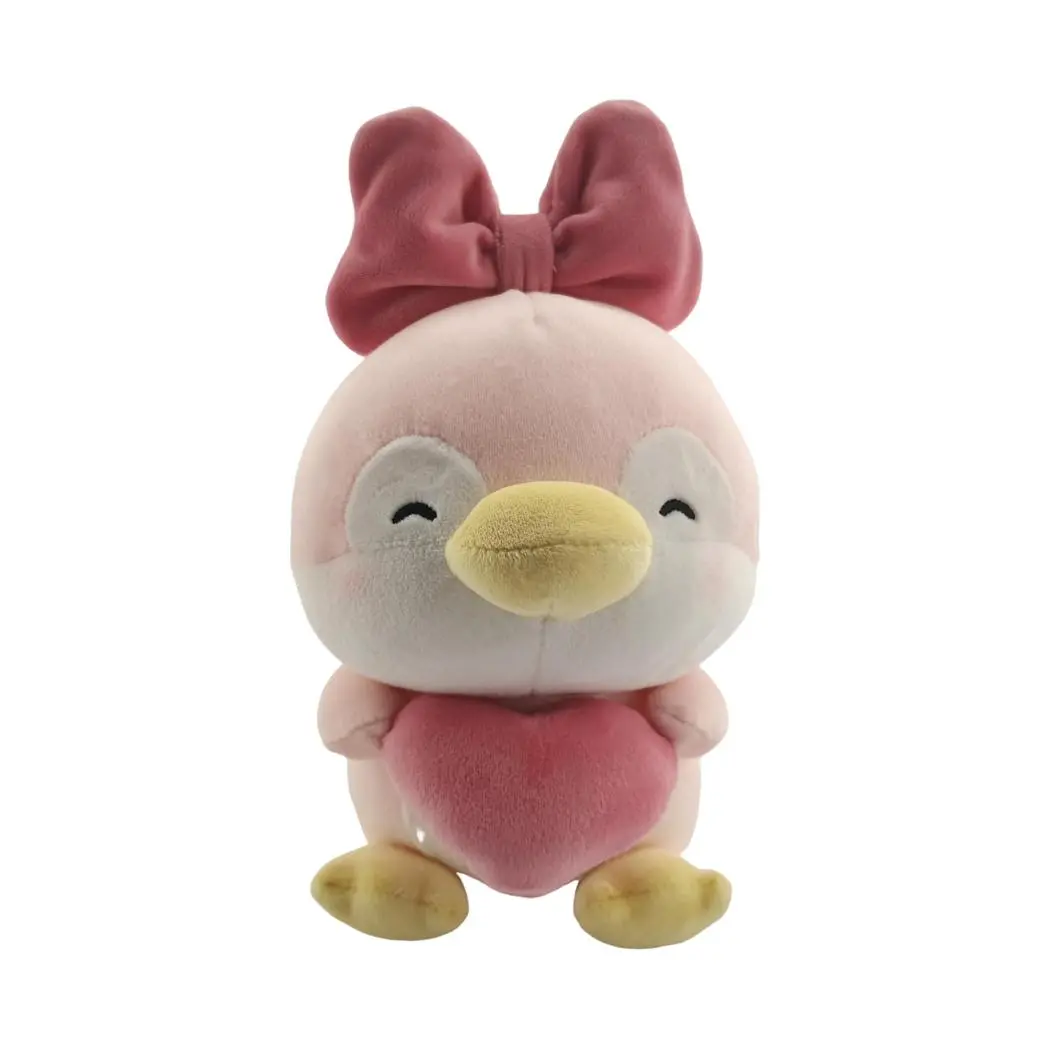 Mini Family - 8In. Sitting Plush Toy(Holding-Heart Pink Penguin Pendy) 1