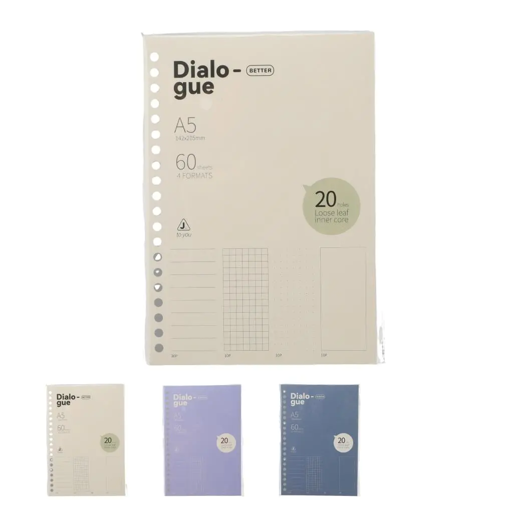 Gray & Blue Collection A5 Loose-Leaf Book (60 Sheets) (Function) 1