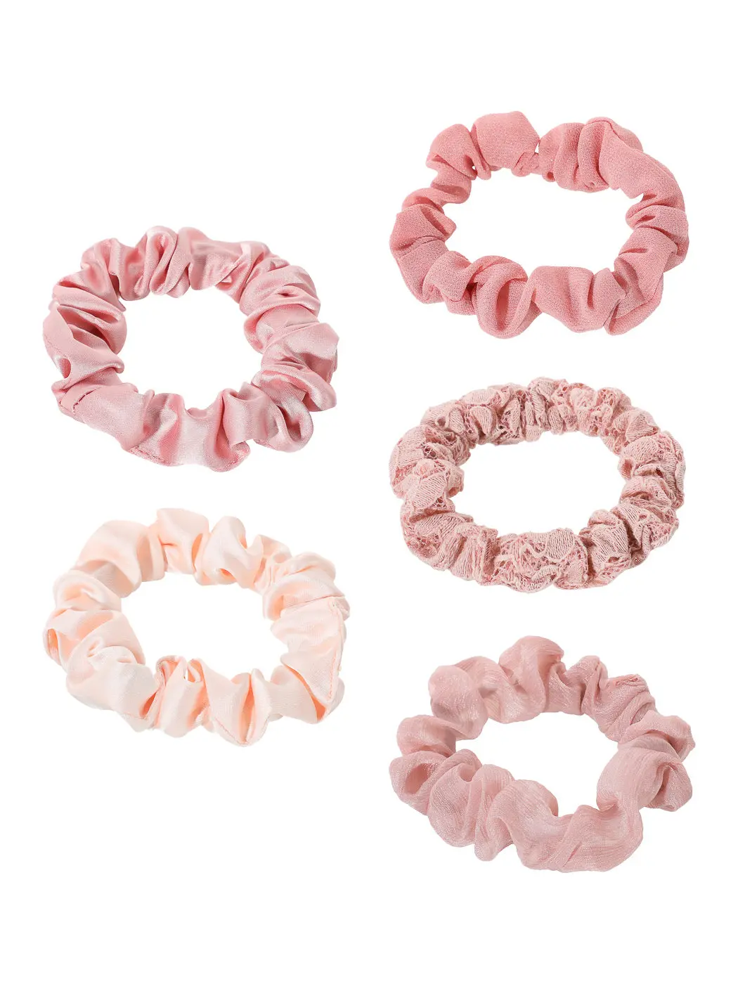 Gradient Color Little Hair Tie 5Pcs(Pink) 1