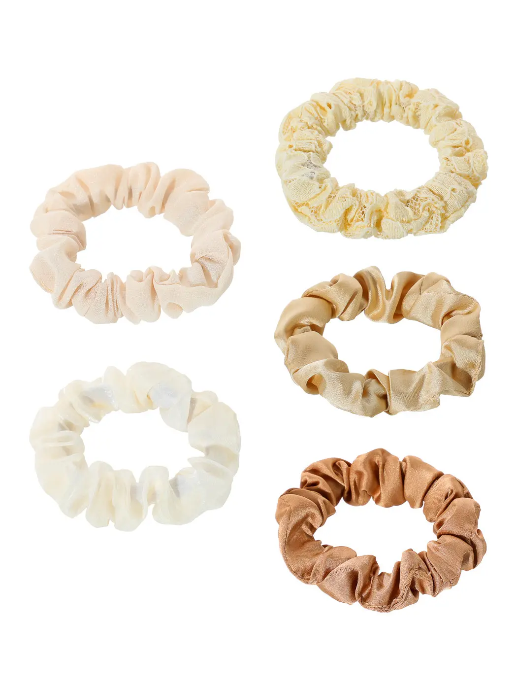 Gradient Color Little Hair Tie 5Pcs(Yellow) 1