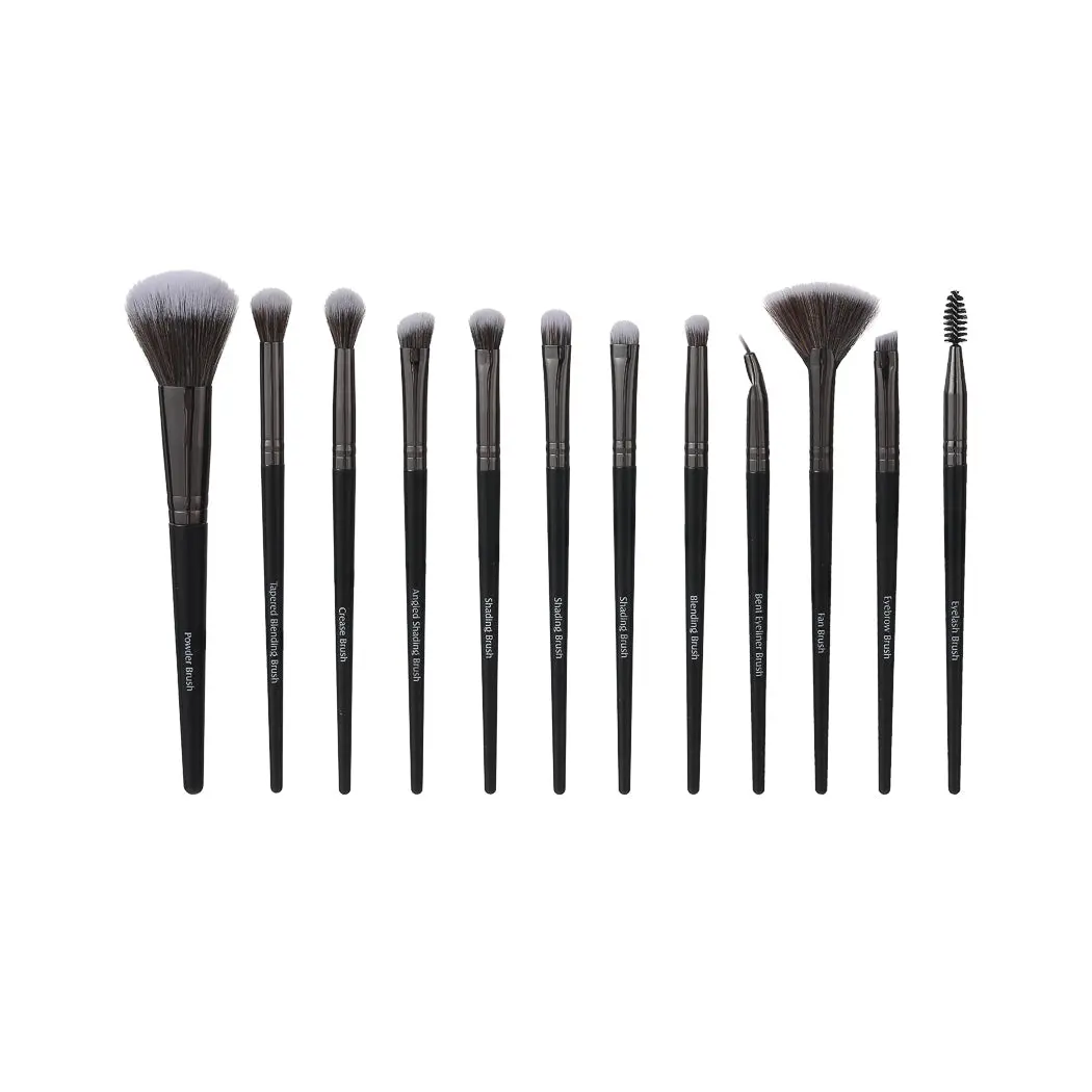 Premium Classic Makeup Brush Set (12 Pcs)(Black) 1