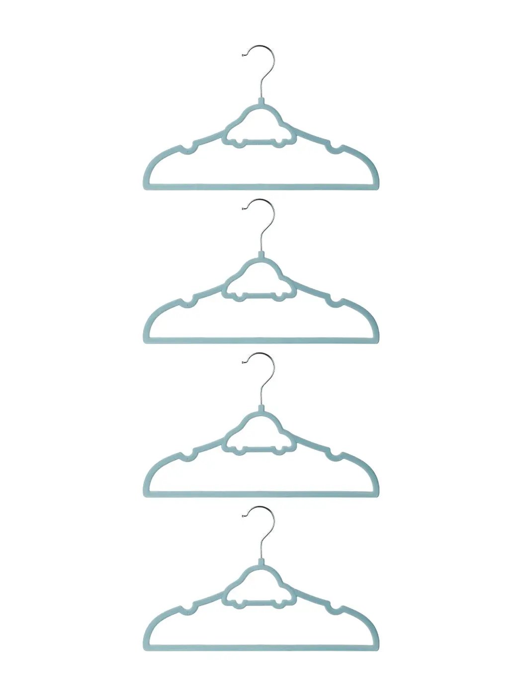 Flocking Clothes Hanger For Kids-4Pcs (Little Car) 1