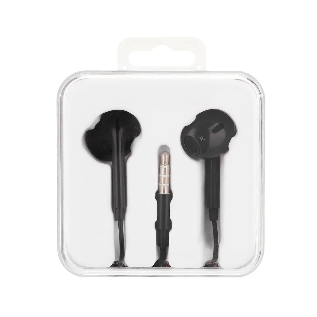 3.5 Mm Charging Port Oval Shaped Half In-Ear Earphones Model: Sb67 (Black) 1