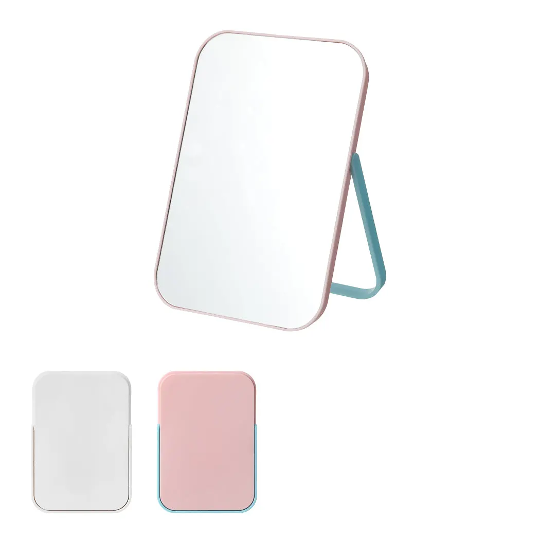 Square Dual-Use Vanity Mirror (Pink) 1