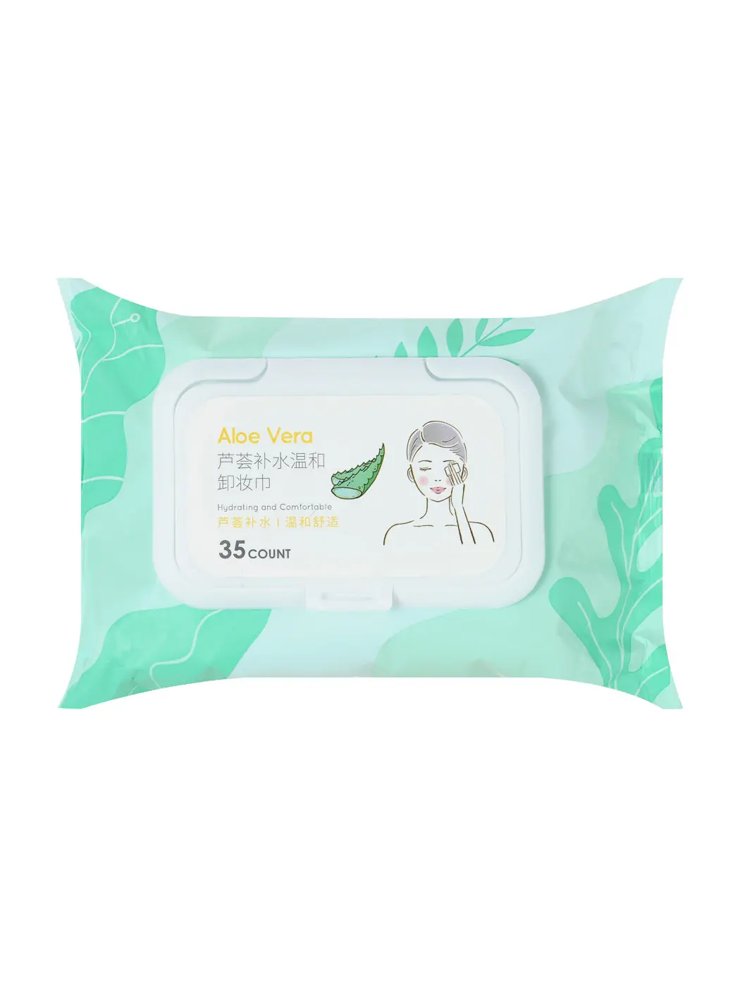 Aloe Vera Moisturizing Makeup Remover Wipes (35 Wipes) 1