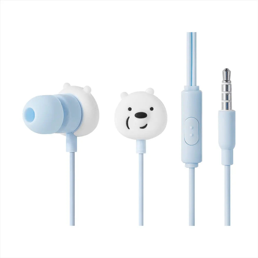 We Bare Bears Collection 4.0 In-Ear Earphones With Storage Bag Model: 838 (Blue) 1