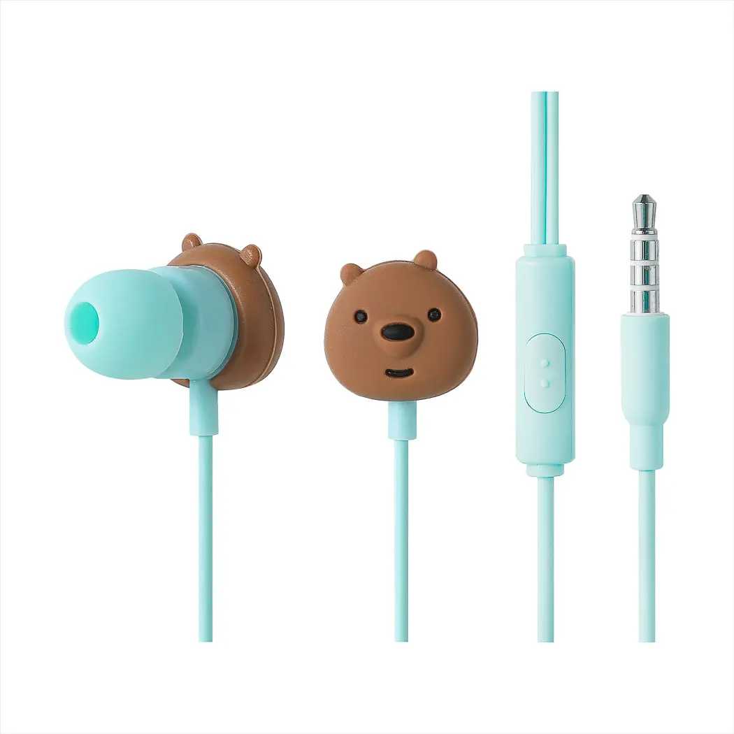 We Bare Bears Collection 4.0 In-Ear Earphones With Storage Bag Model: 838 (Green) 1