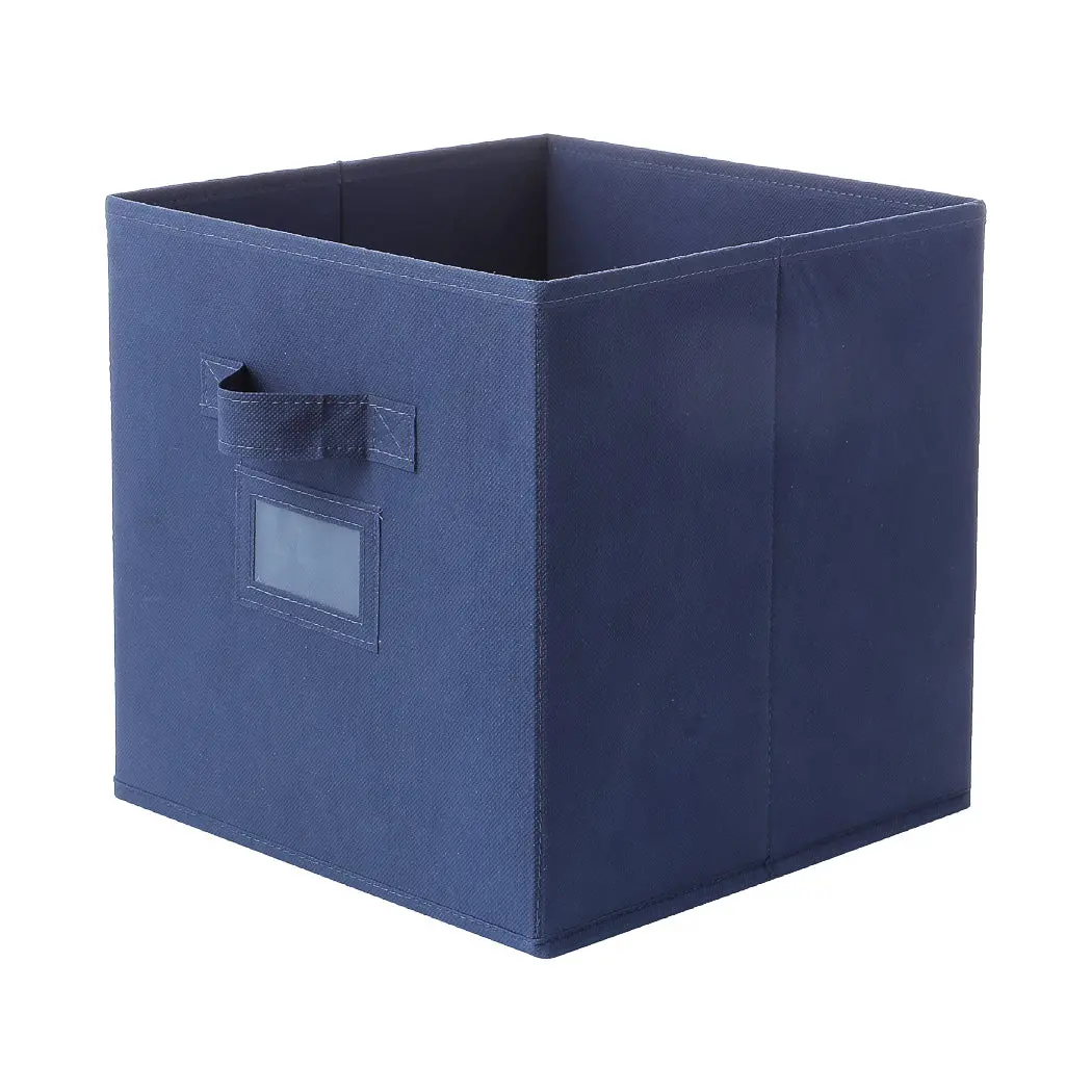 Solid Color Fabric Storage Bin (Navy Blue) 1