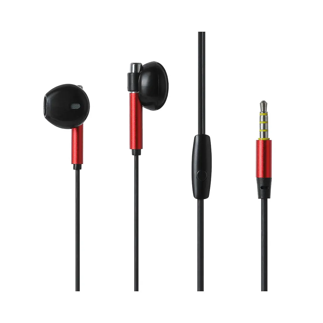 3.5Mm Half-In-Ear Earphones Model: Y668(Black & Red) 1