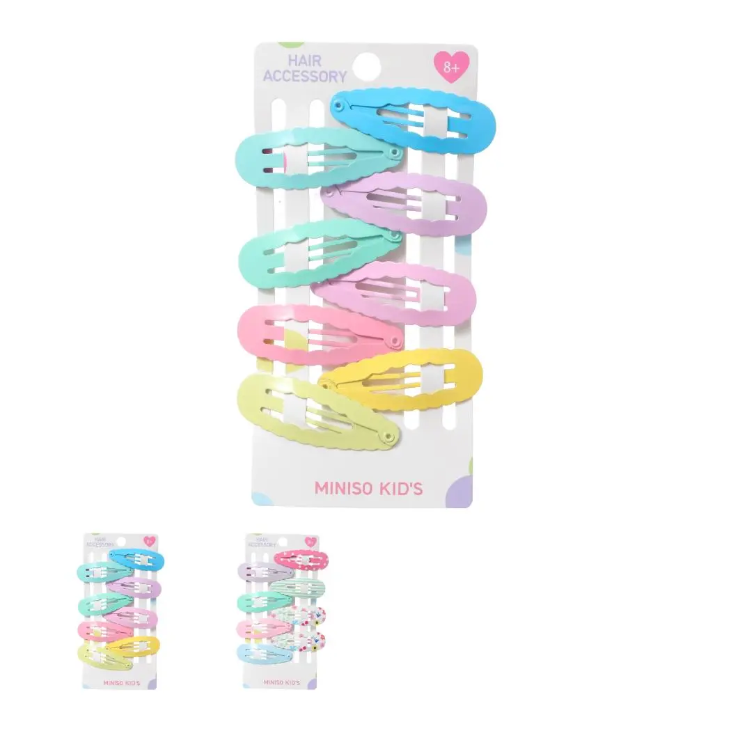 5Cm Wave Design Water Drop Hair Clip (8 Pcs) 1