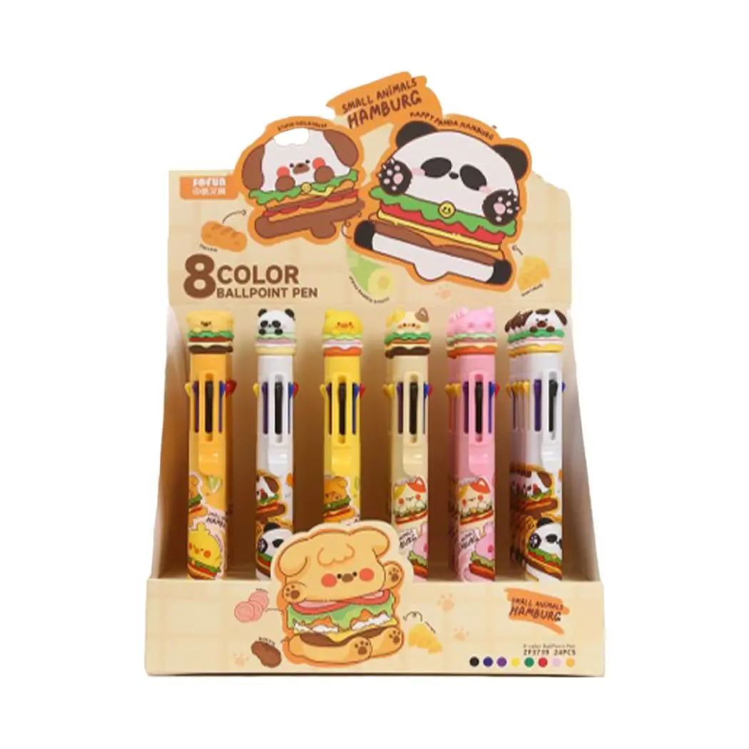 Cute Hamburger 8-Color Ballpoint Pen (Pdq) 1