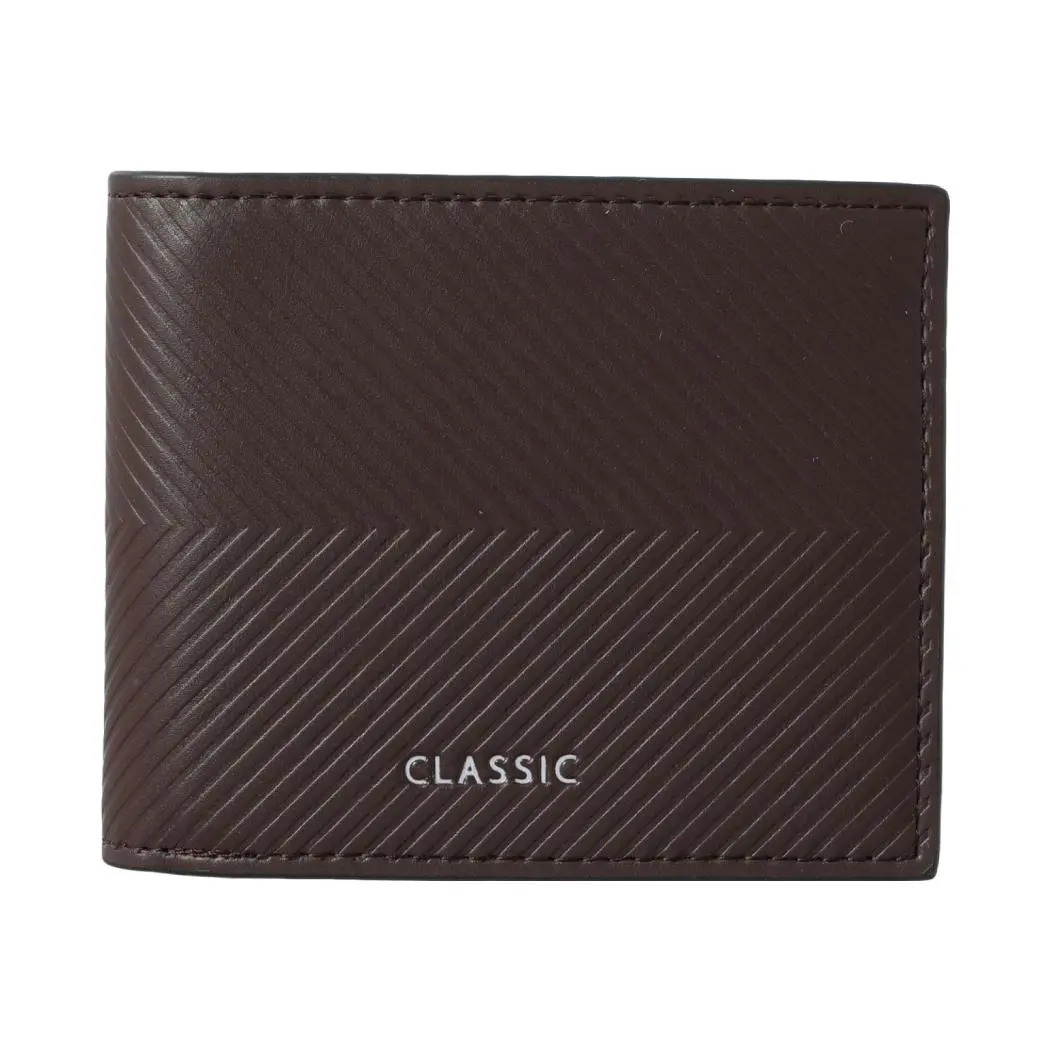 Embossed Men's Wallet (Dark Brown) 1