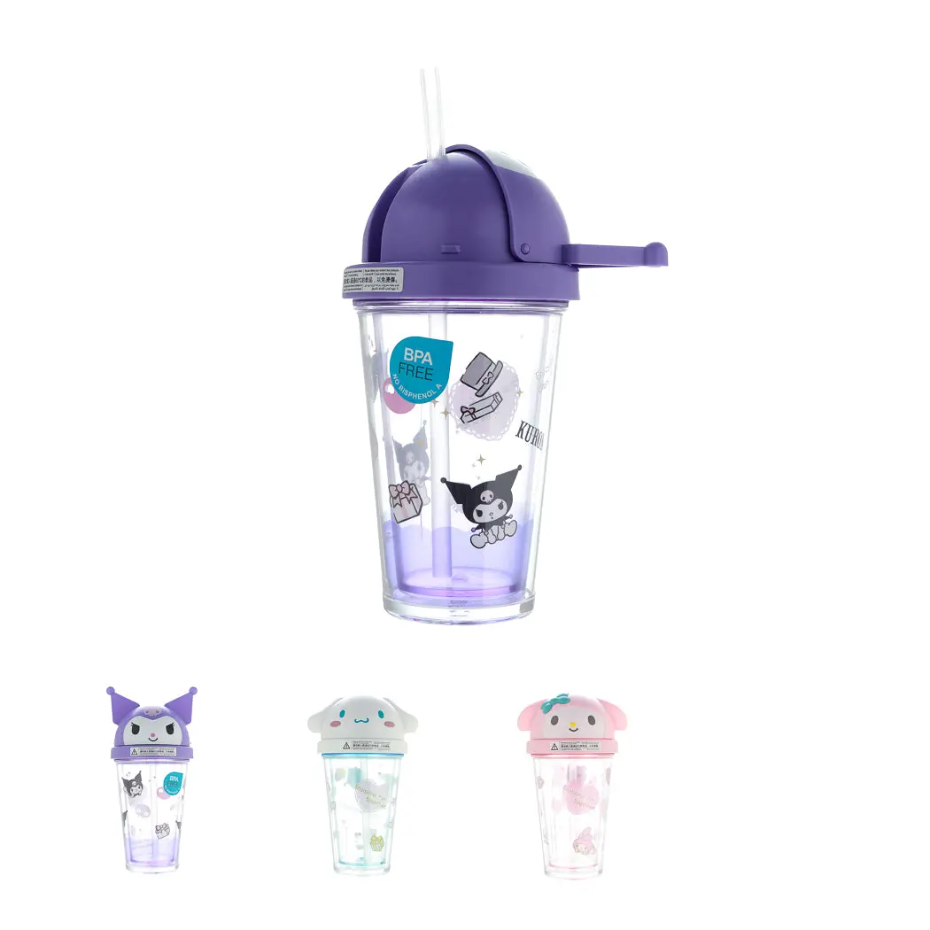 Hello Kitty And Friends Plastic Bottle With Straw 320Ml 1