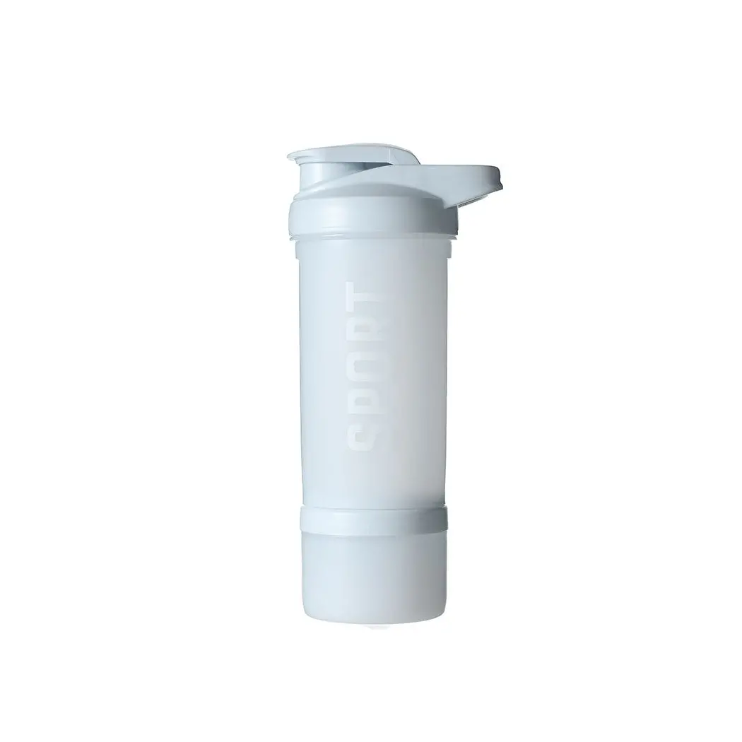 Shaker Bottle For Sports, 650Ml (With Storage Box)(White) 1