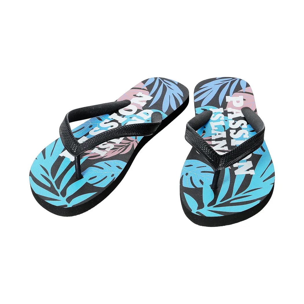 (41-42,Blue & Black) Passion Island Series Men's Flip Flops 1