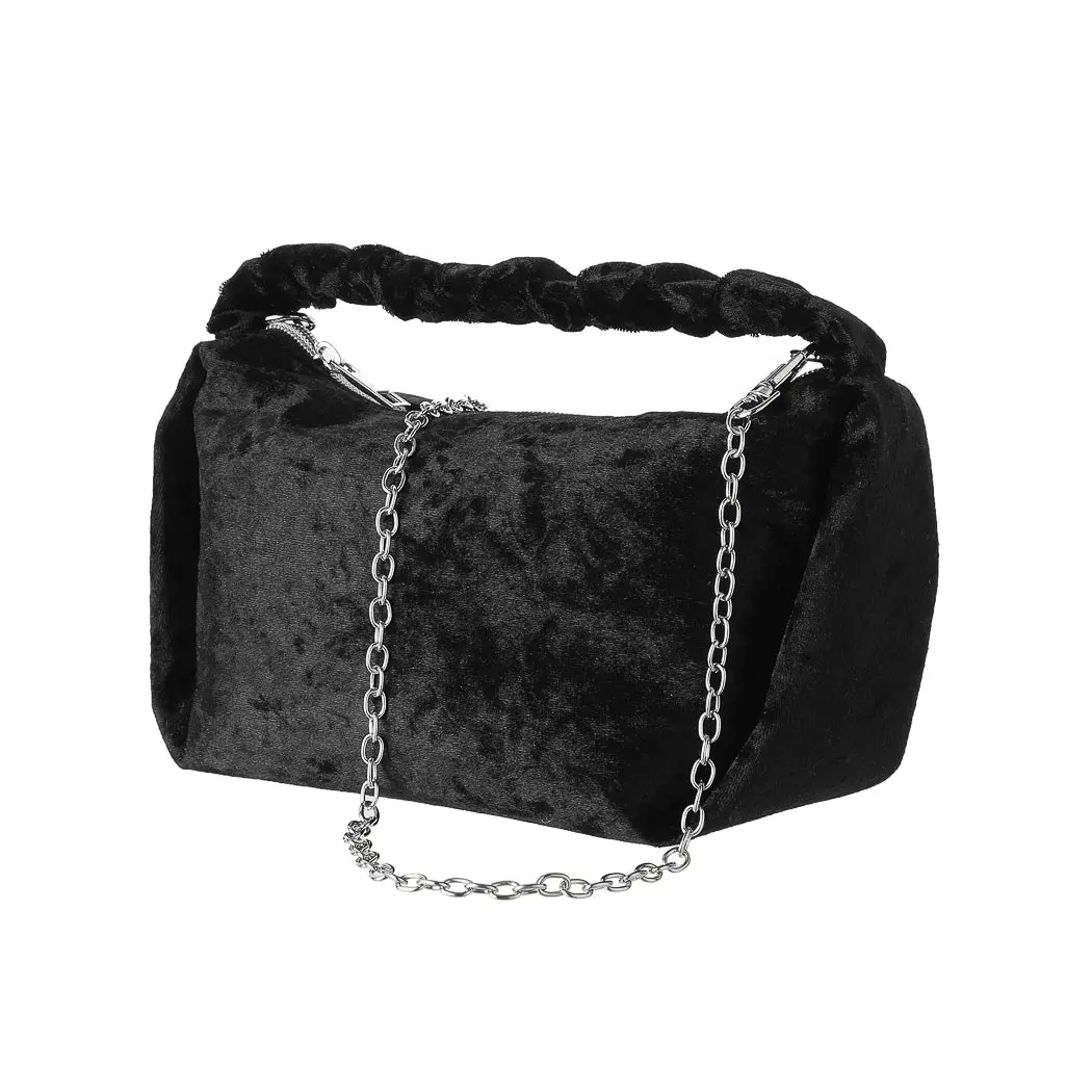 Velvet Crossbody Handbag (Black) 1