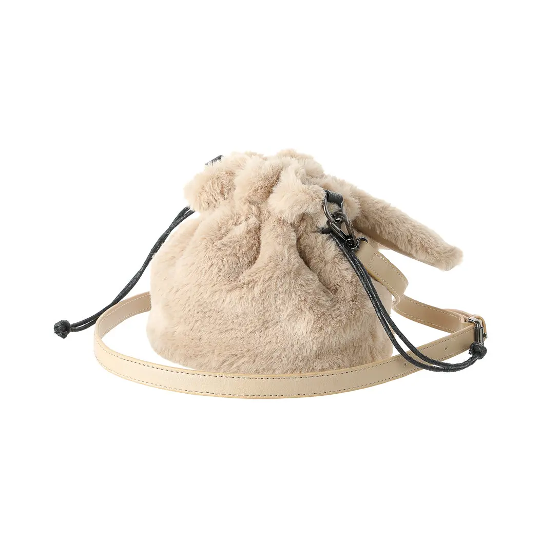 Plush Rabbit Crossbody Bag(Apricot) 1