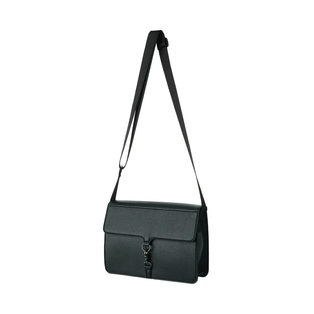 Crossbody Bag With Snap Hook (Blackish Green) 1