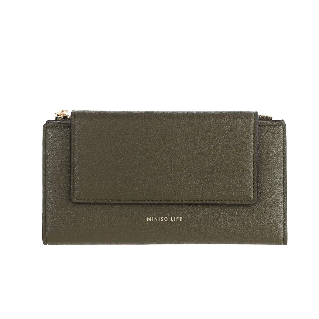 Women's Long Wallet With Zipper Closure(Golden) 1
