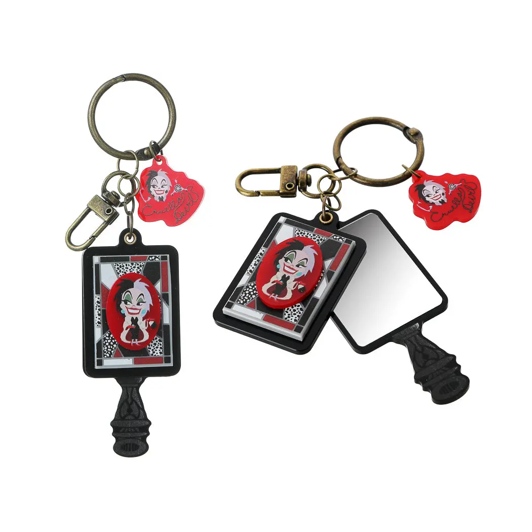 Disney Villains Collection Handheld Mirror Keychain(Cruella De Vil) 1