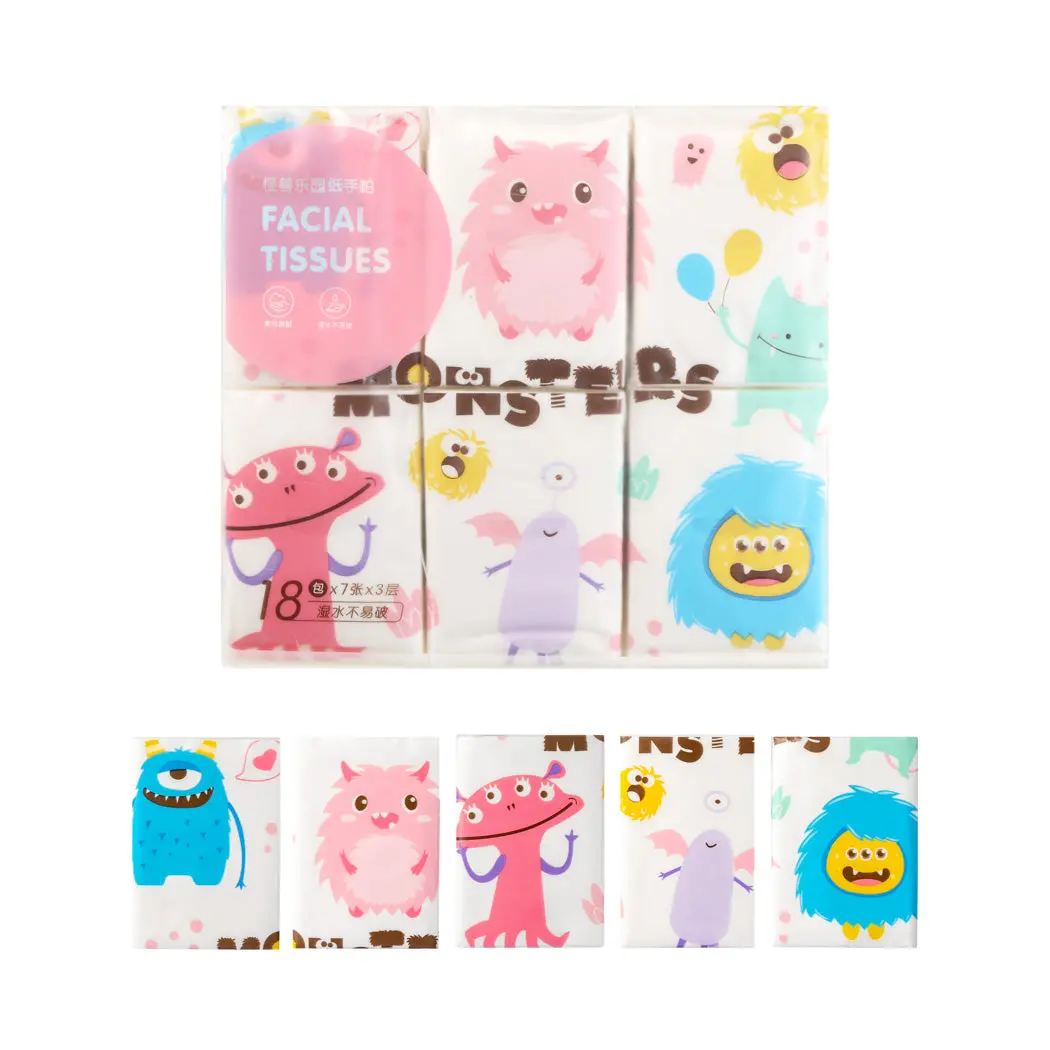 Miniso Monster Paradise Collection Scented Facial Tissues (18 Packs) 1