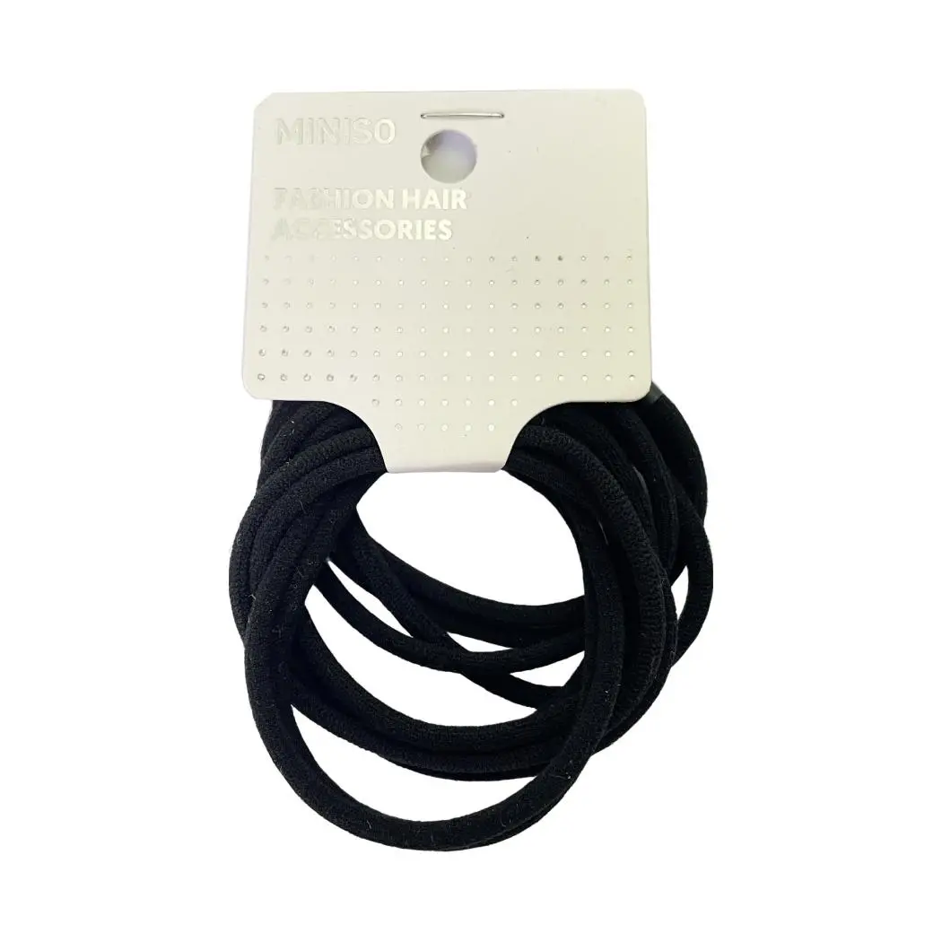Double Layered Hair Tie (5 Pcs, Black) 1