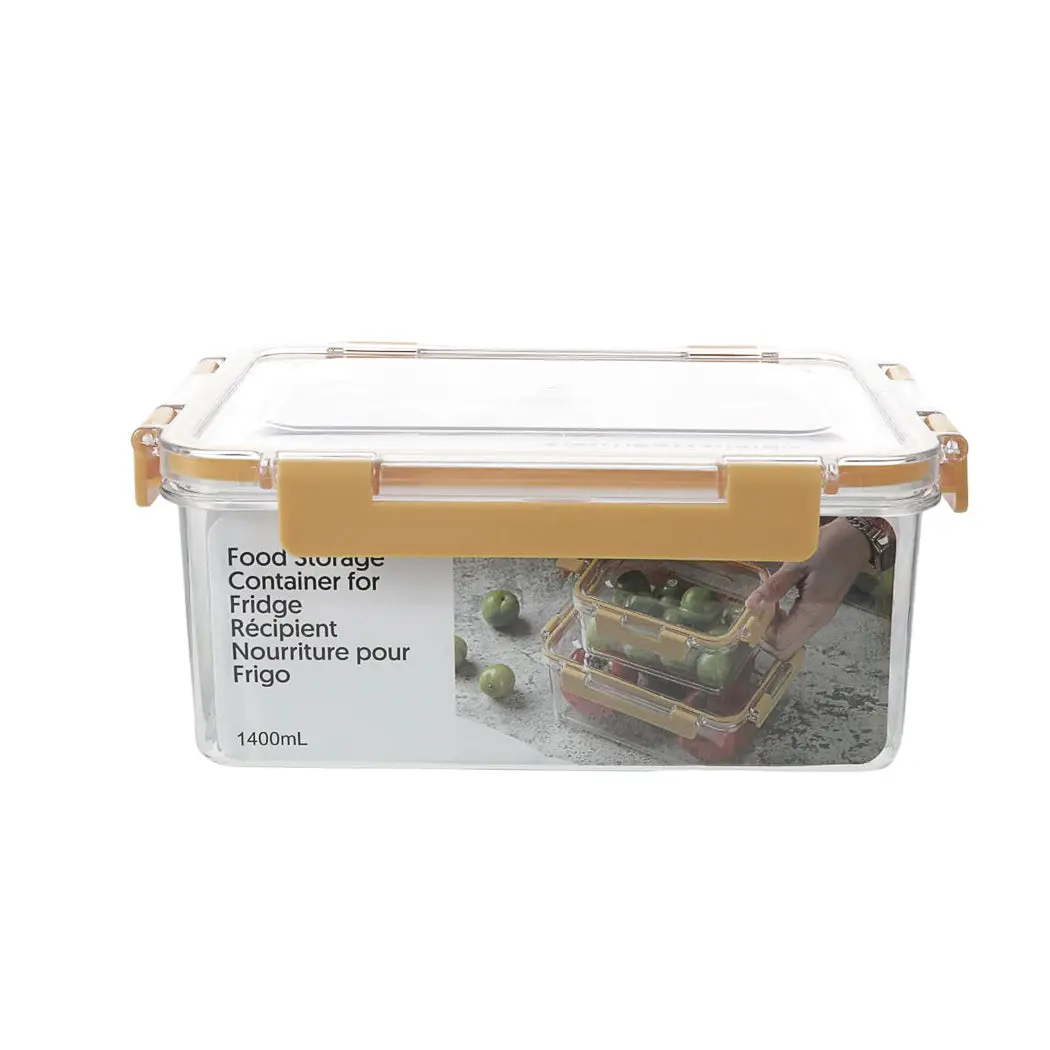 Food Storage Container For Fridge (1400Ml)(Yellow) 1