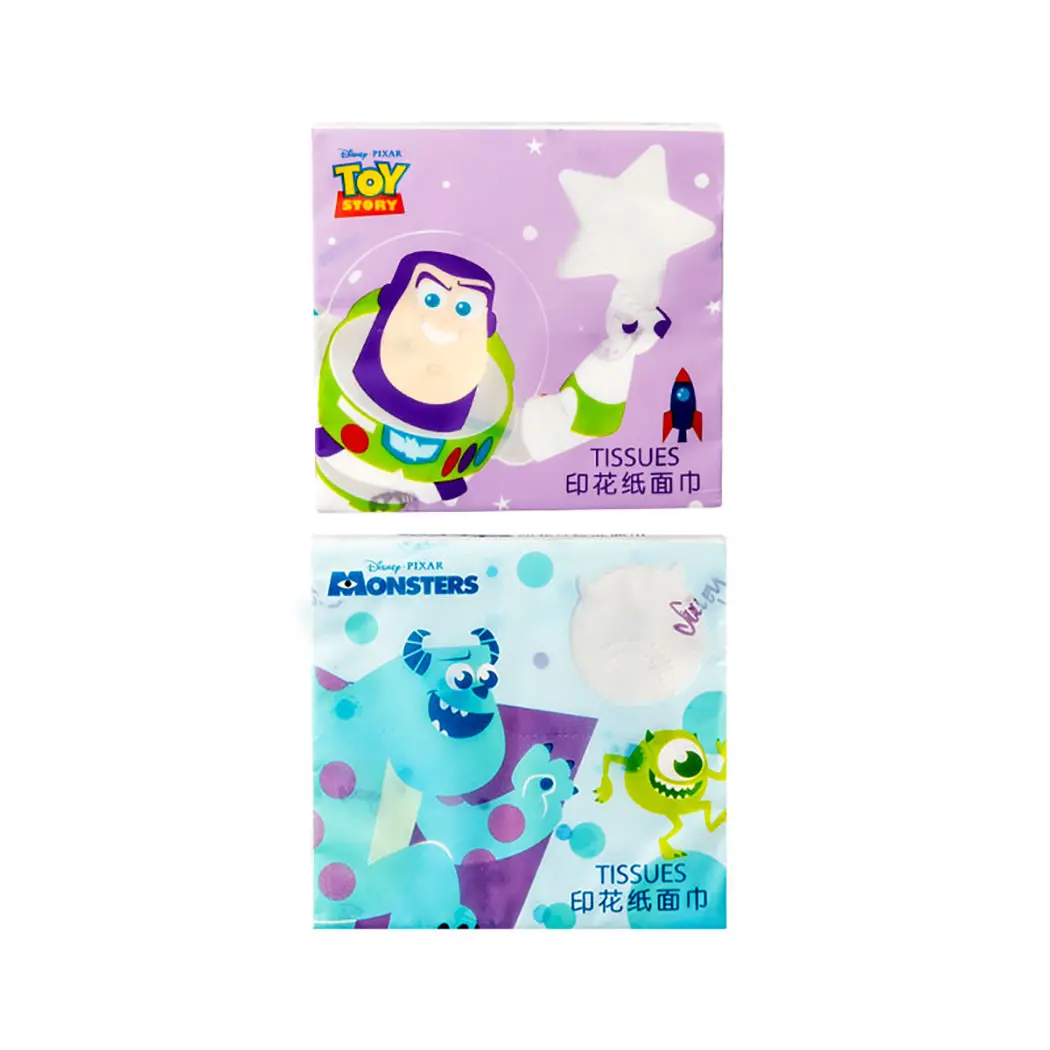 Miniso Disney Pixar Collection Printed Facial Tissues (Buzz Lightyear & James Sullivan, Pocket Pack, 40 Sheets) 1