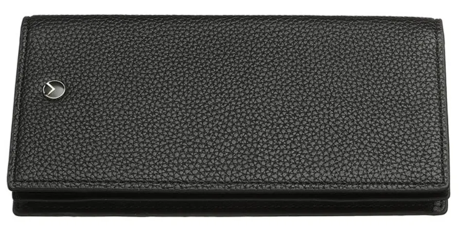 Men's Litchi Texture Long Soft Wallet(Black) 1